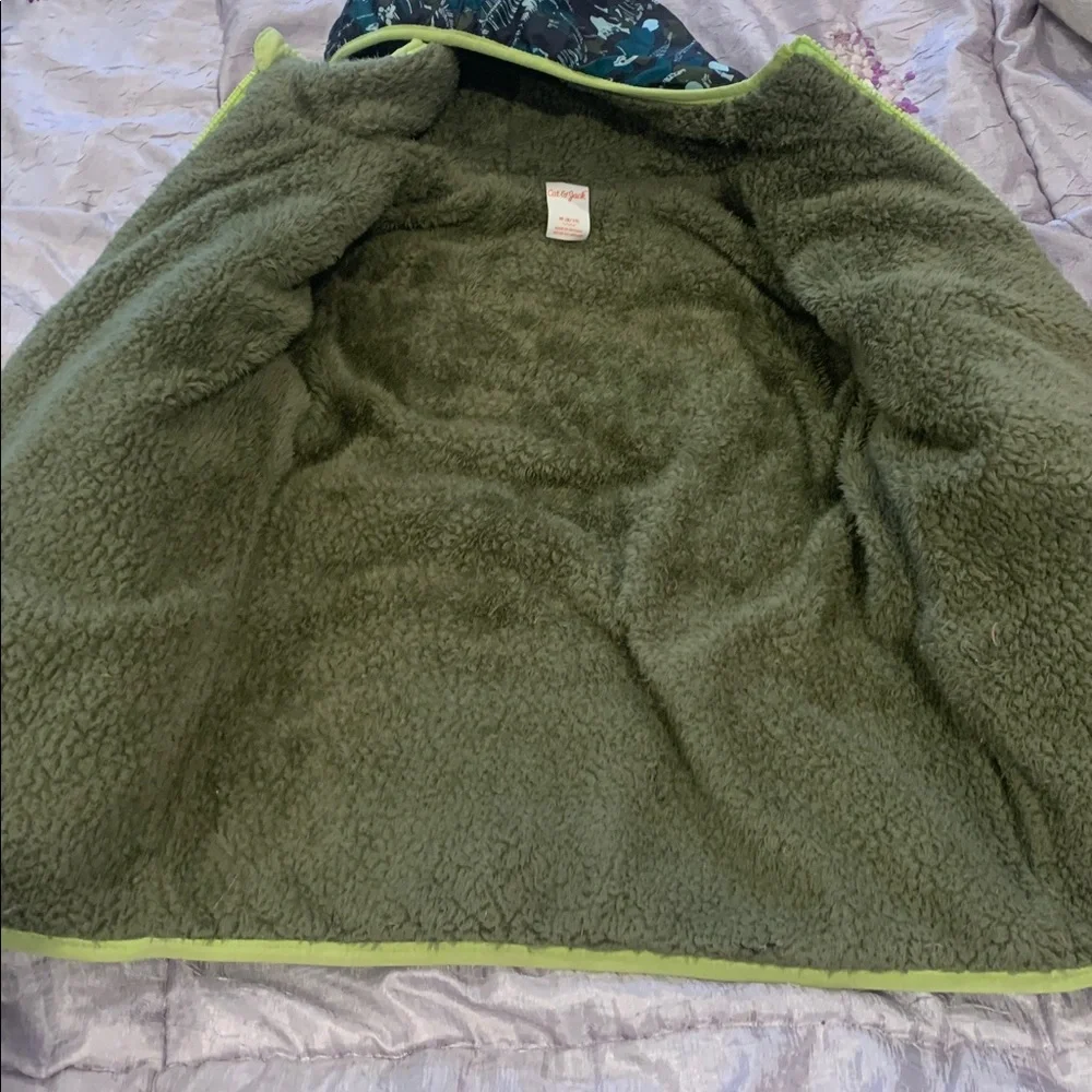 Cat & Jack Camouflage ReversibleJacket with Lime Trim